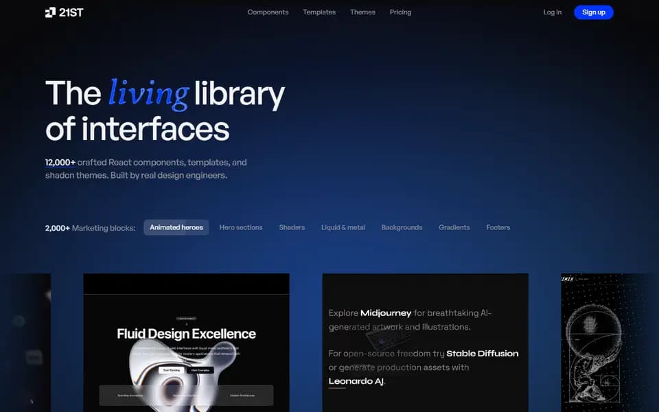 21st.dev homepage
