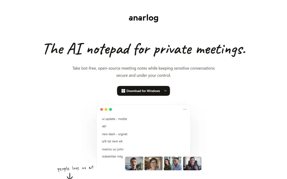 Anarlog homepage