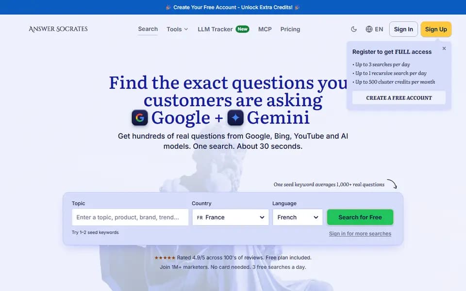 Answer Socrates homepage