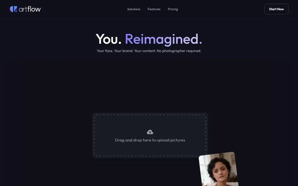 Artflow homepage