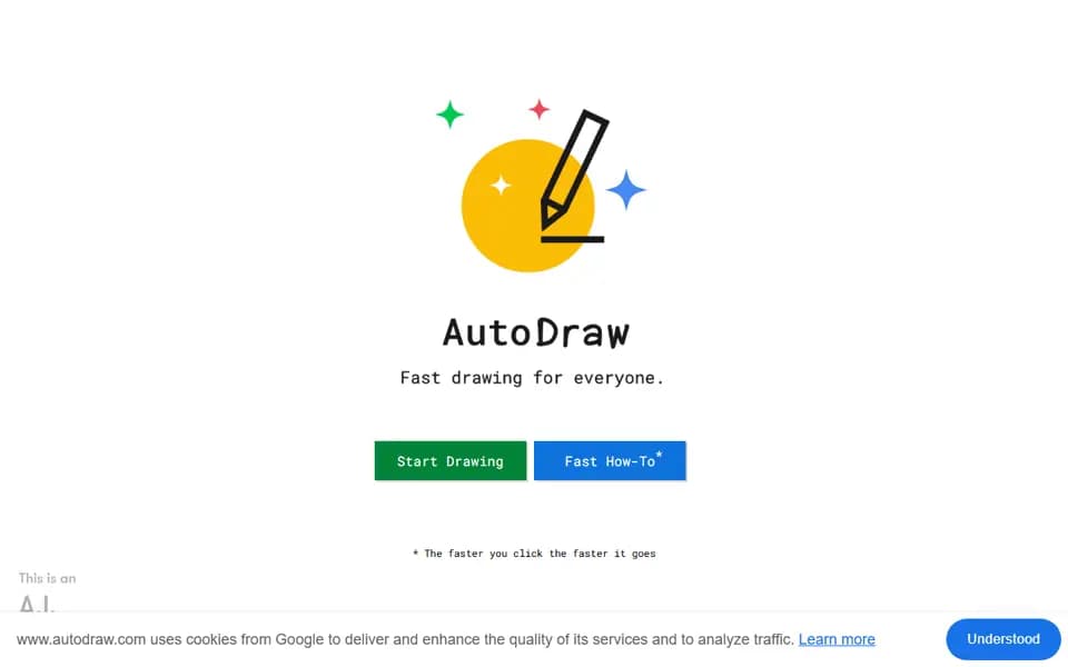 AutoDraw homepage
