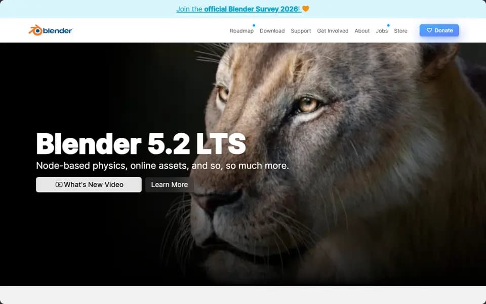 Blender homepage