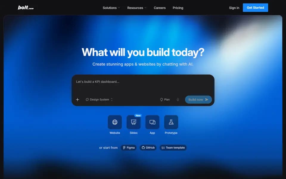 Bolt homepage