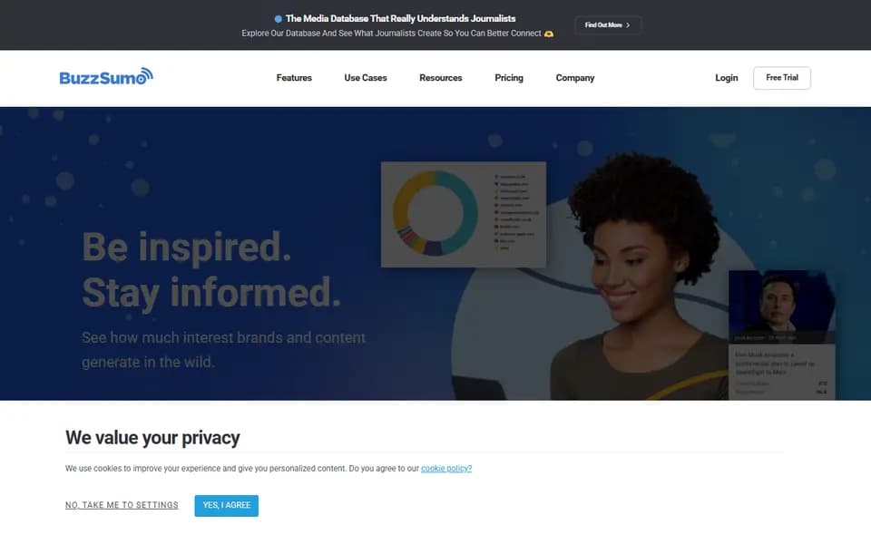 BuzzSumo homepage