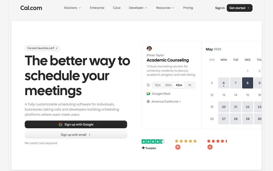 Cal.com homepage