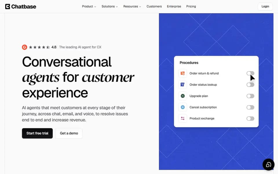 Chatbase homepage