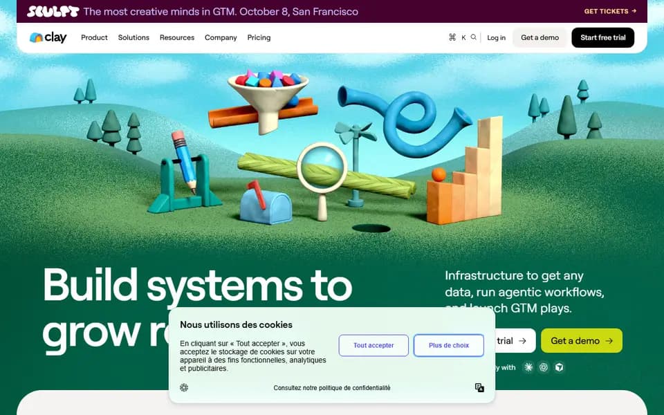 Clay homepage