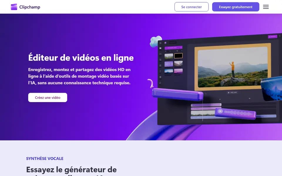 Clipchamp homepage