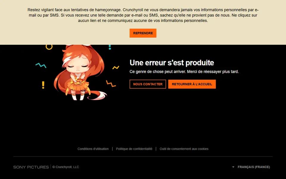 Crunchyroll homepage