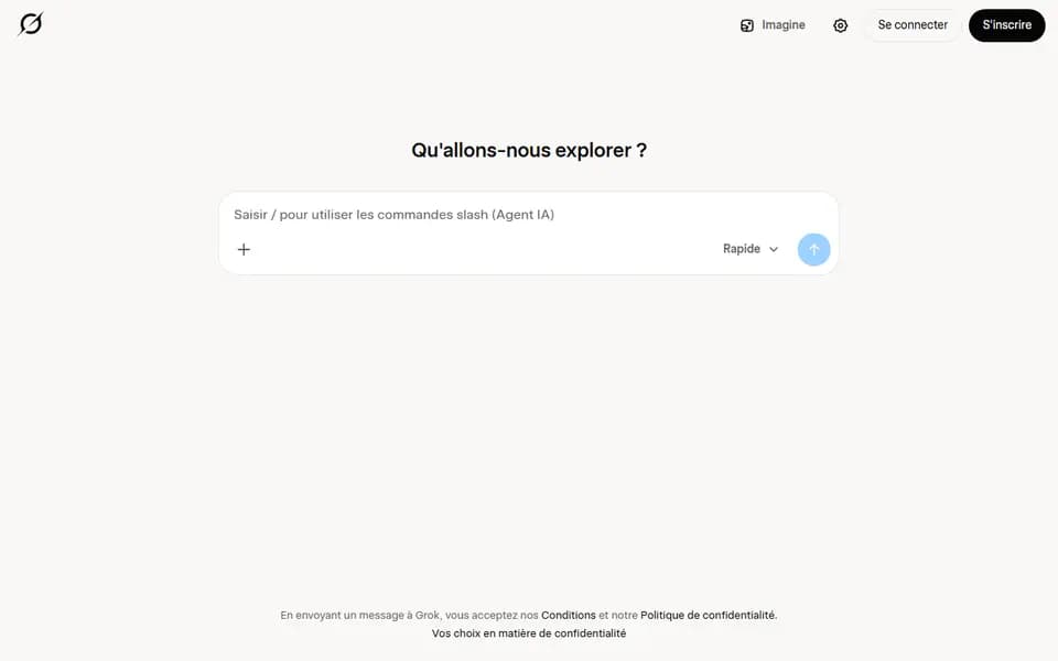 Grok homepage