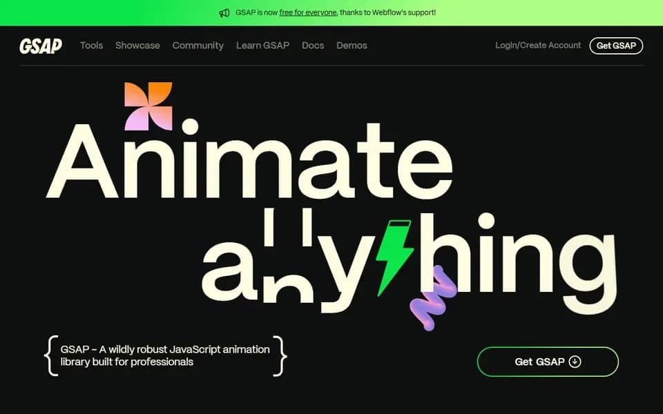 GSAP homepage
