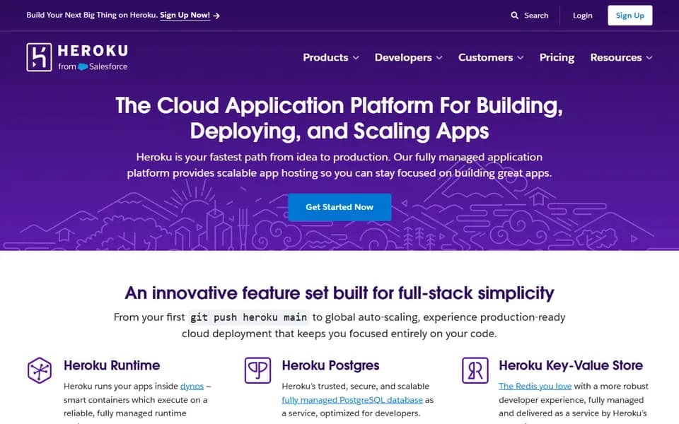 Heroku homepage