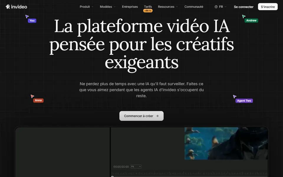 InVideo homepage