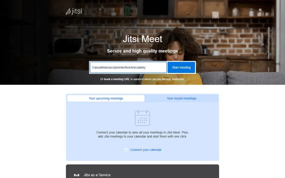 Jitsi Meet homepage