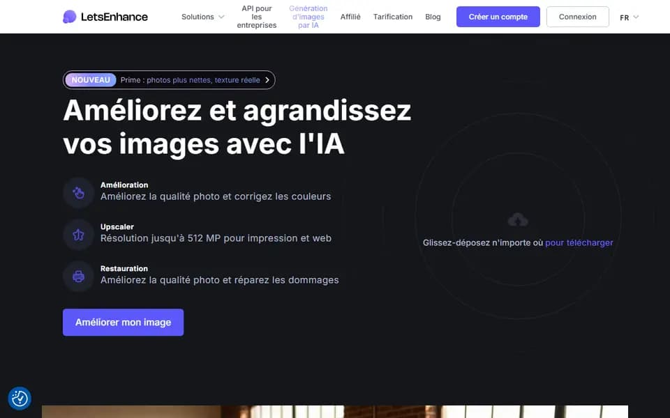 Let's Enhance homepage