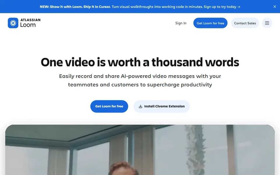 Loom homepage