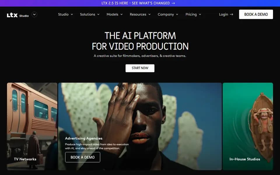 LTX Studio homepage