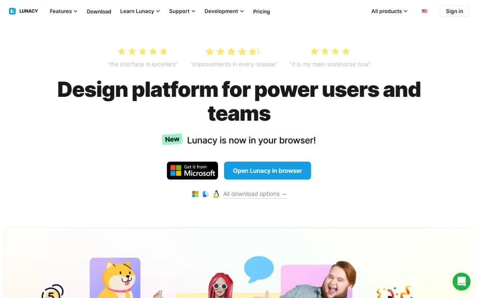 Lunacy homepage