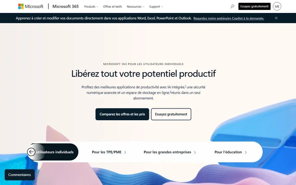 Microsoft 365 homepage