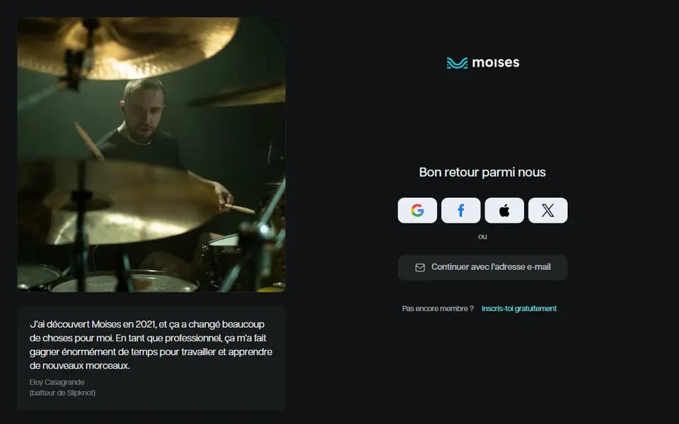 Moises Studio homepage