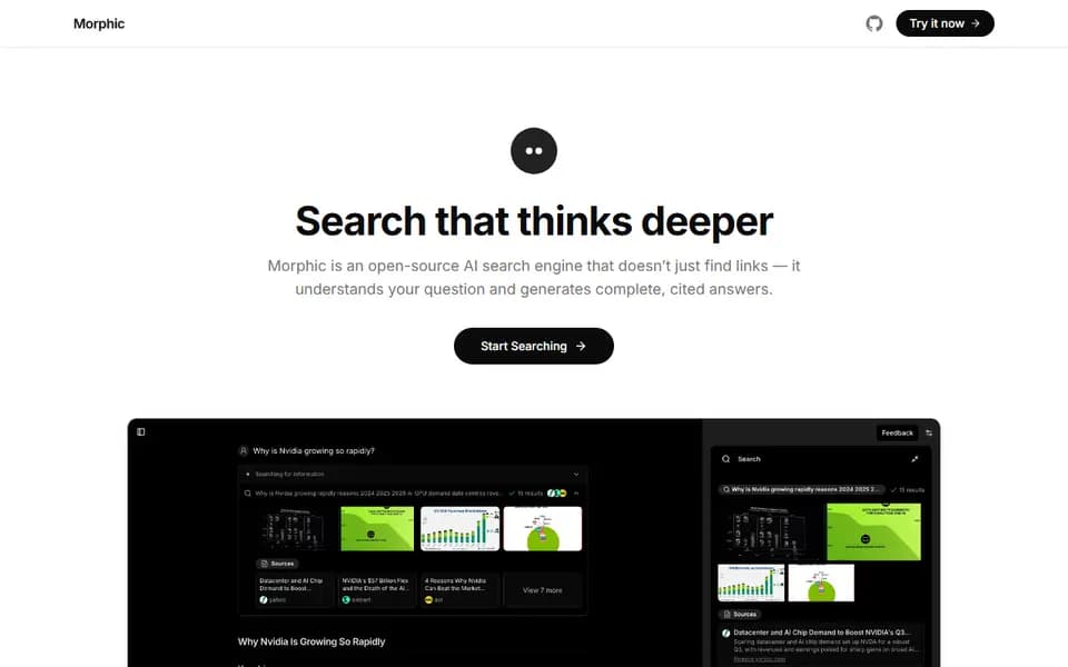 Morphic homepage