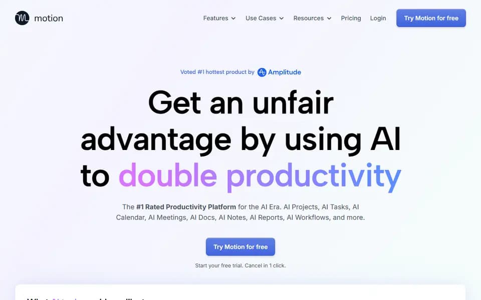 Motion homepage