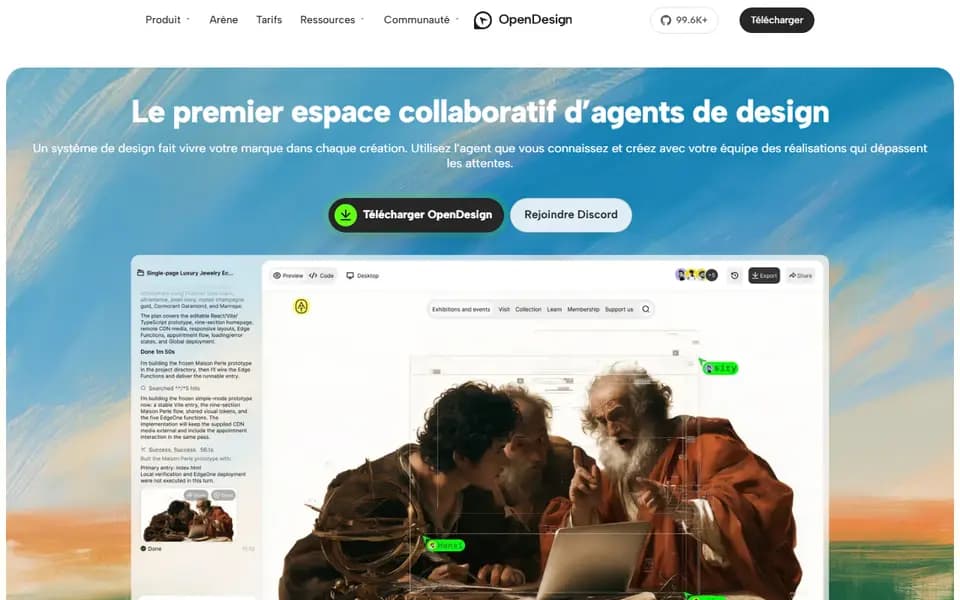 Page d'accueil de OpenDesign