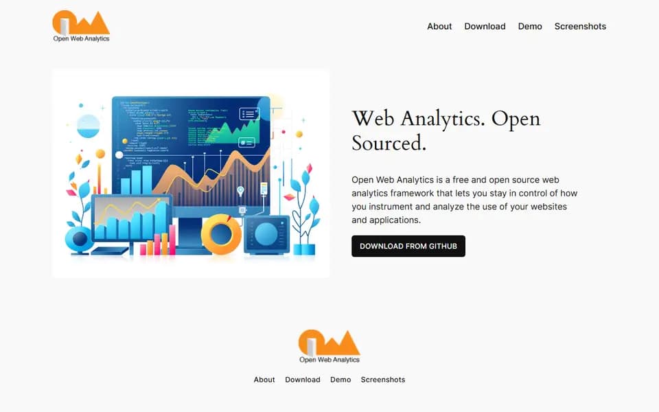Open Web Analytics homepage