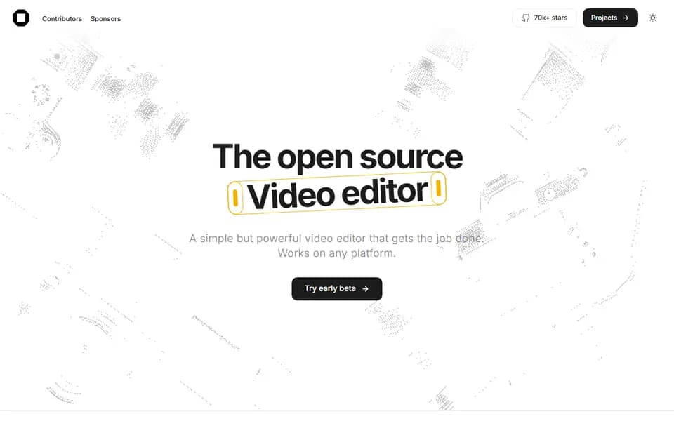 OpenCut homepage