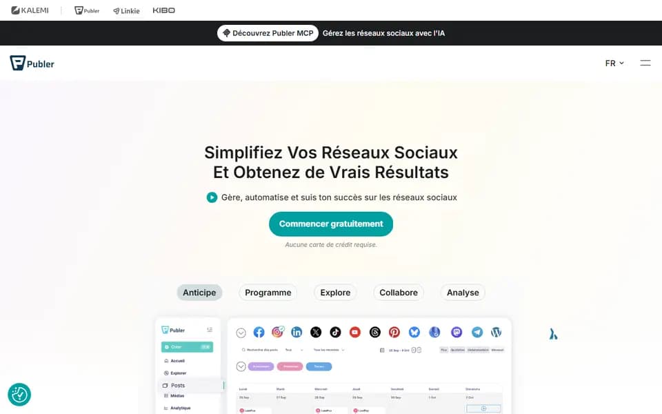 Publer homepage