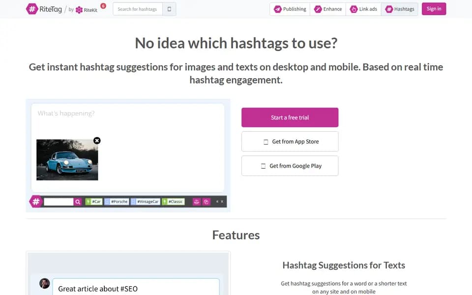 RiteTag homepage