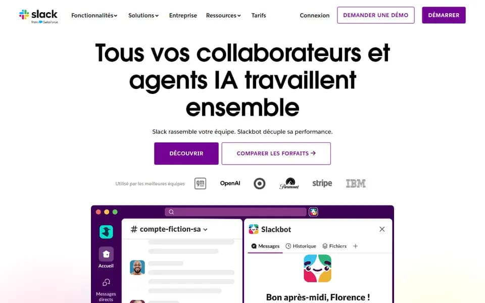 Slack homepage