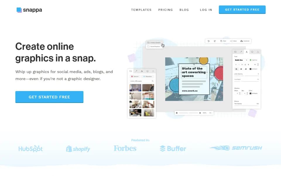 Snappa homepage