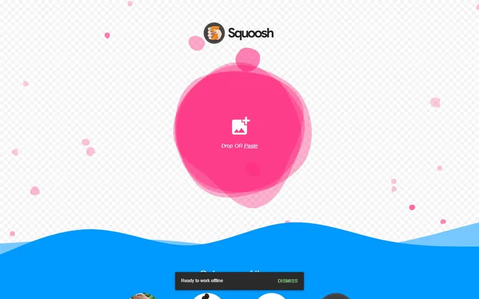 Squoosh homepage