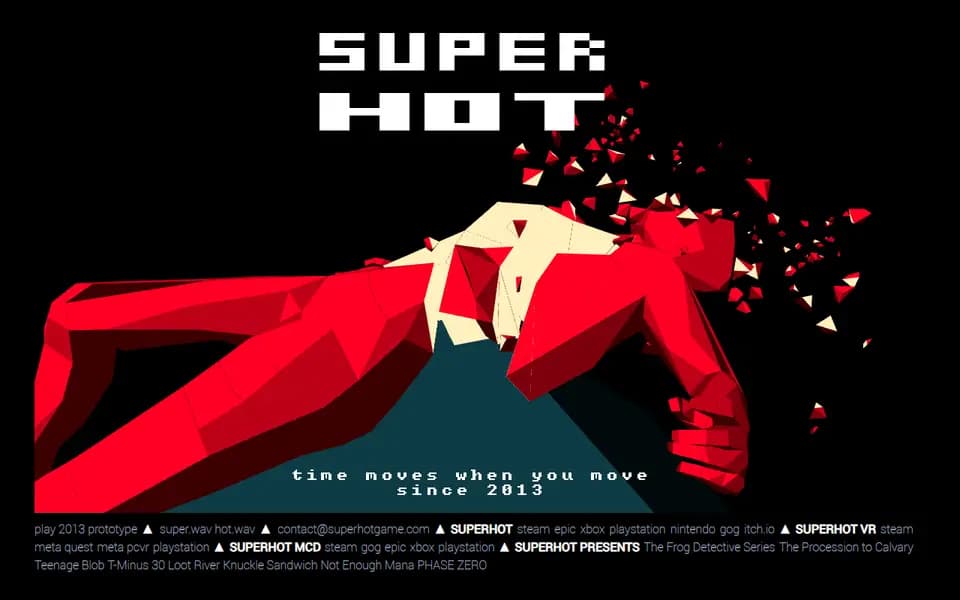 SUPERHOT homepage