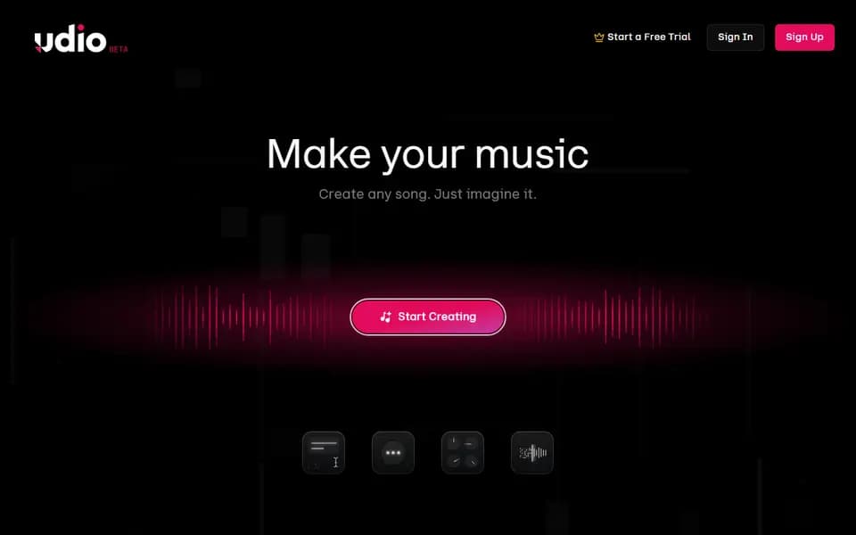 Udio homepage