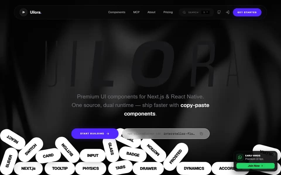 Uilora homepage