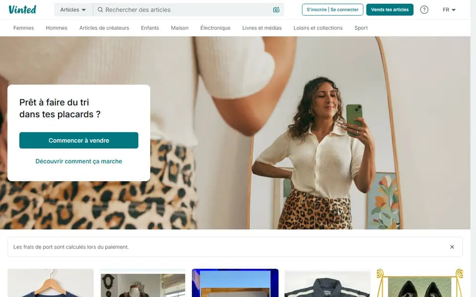 Vinted homepage