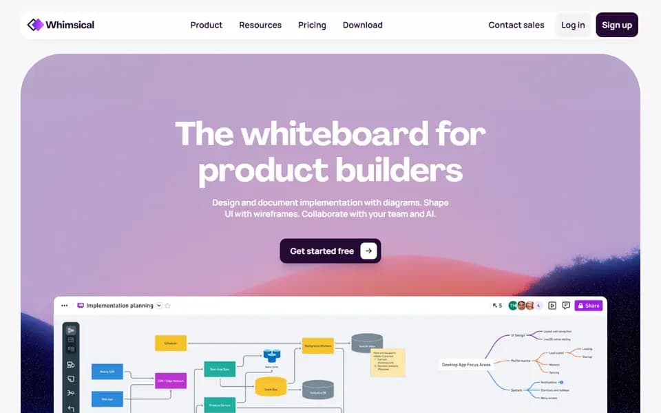 Whimsical homepage