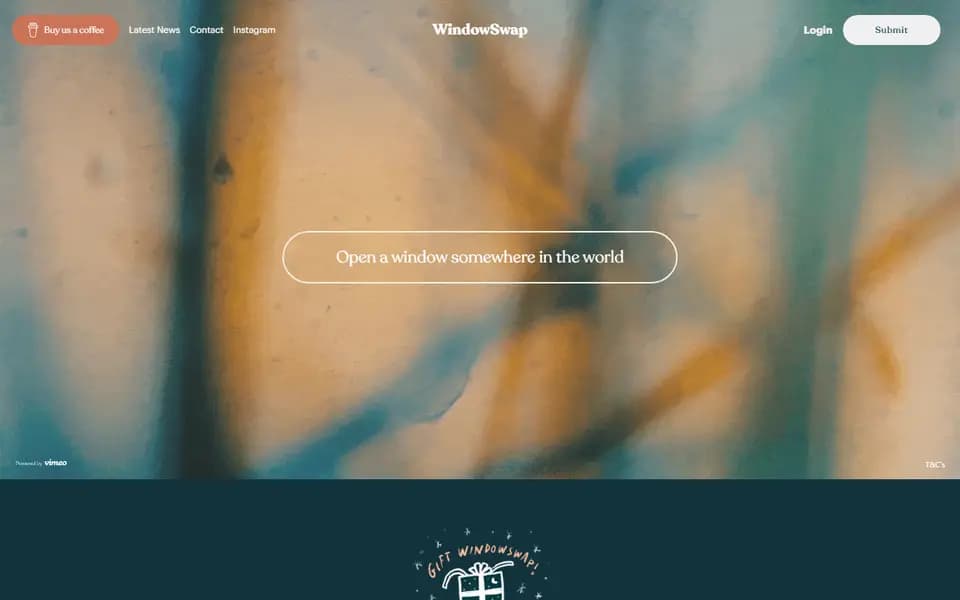 WindowSwap homepage