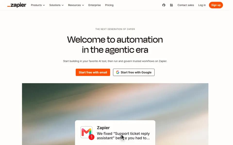 Zapier homepage