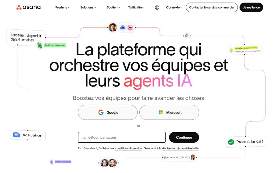 Asana homepage